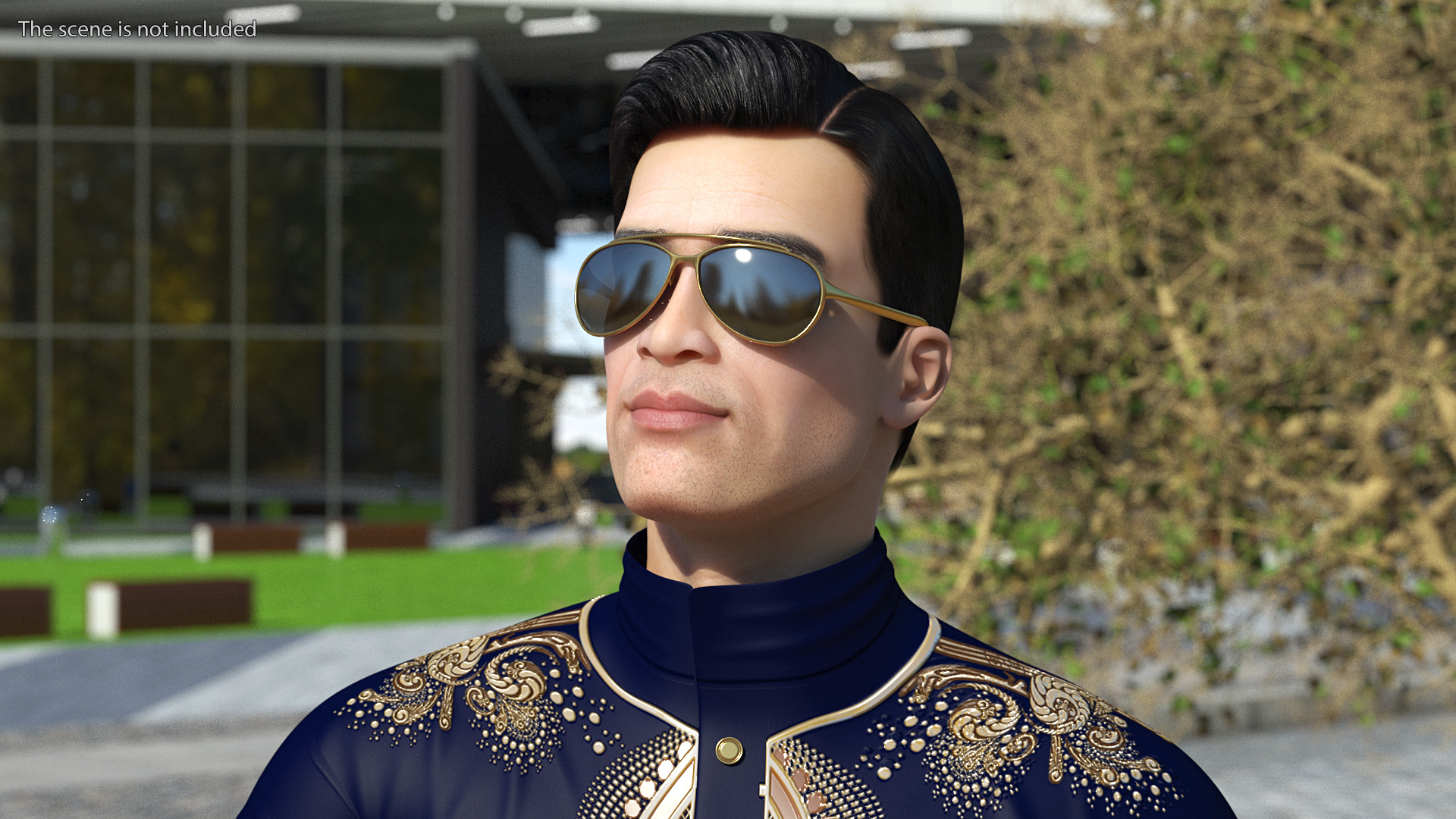 3D model Asian Man Fashionable Style Walking Pose