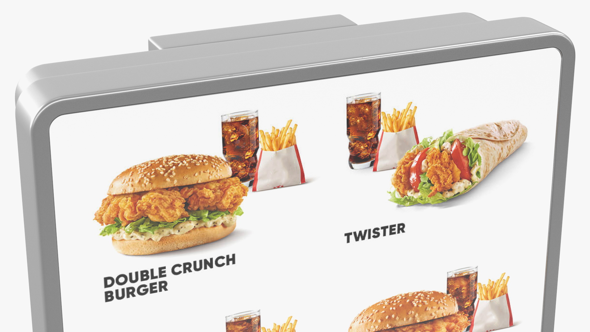 3D Restaurant Self Ordering Touch Kiosk