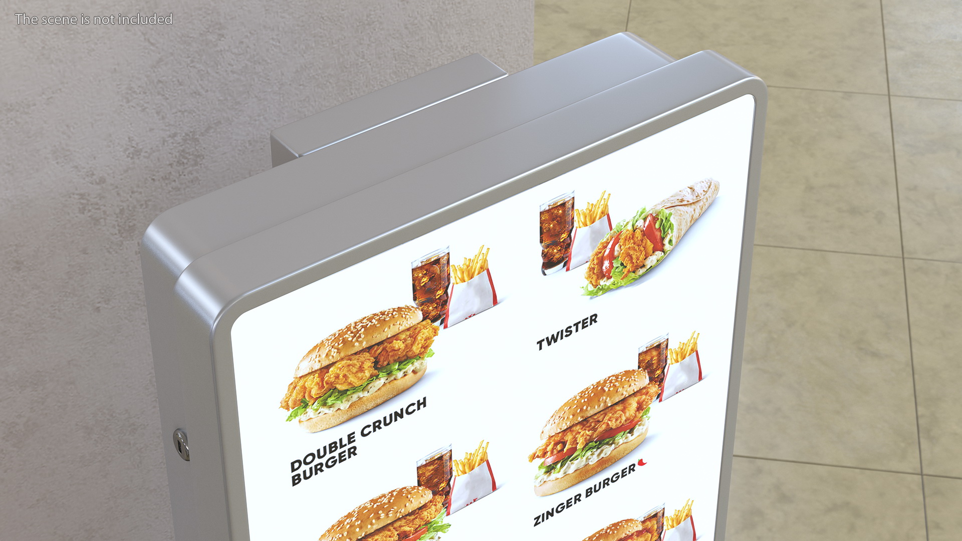 3D Restaurant Self Ordering Touch Kiosk