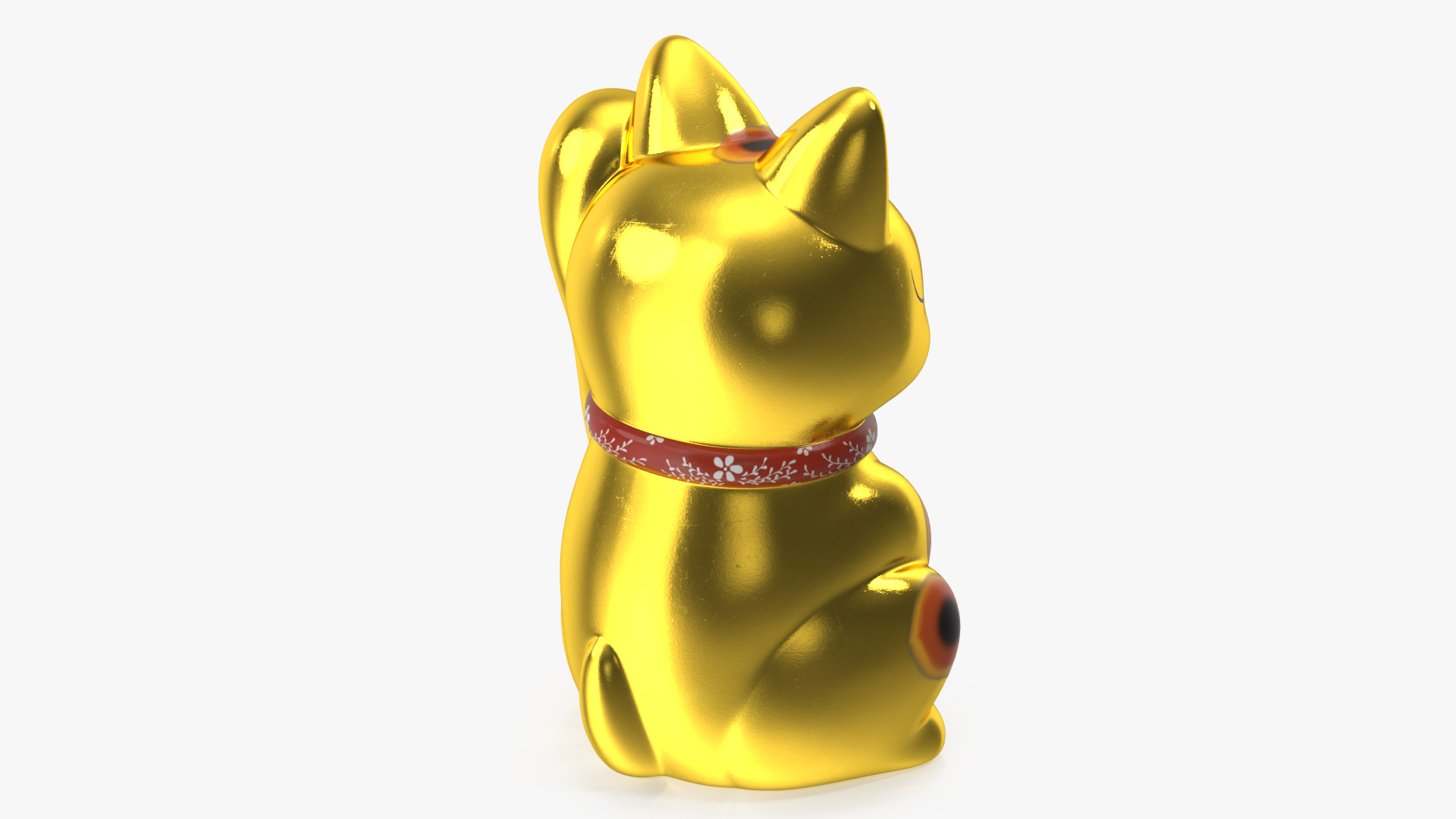 Traditional Japanese Maneki Neko Lucky Cat 3D