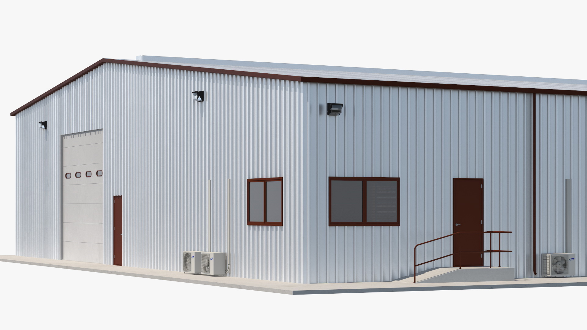 Industrial Warehouse Exterior 3D model