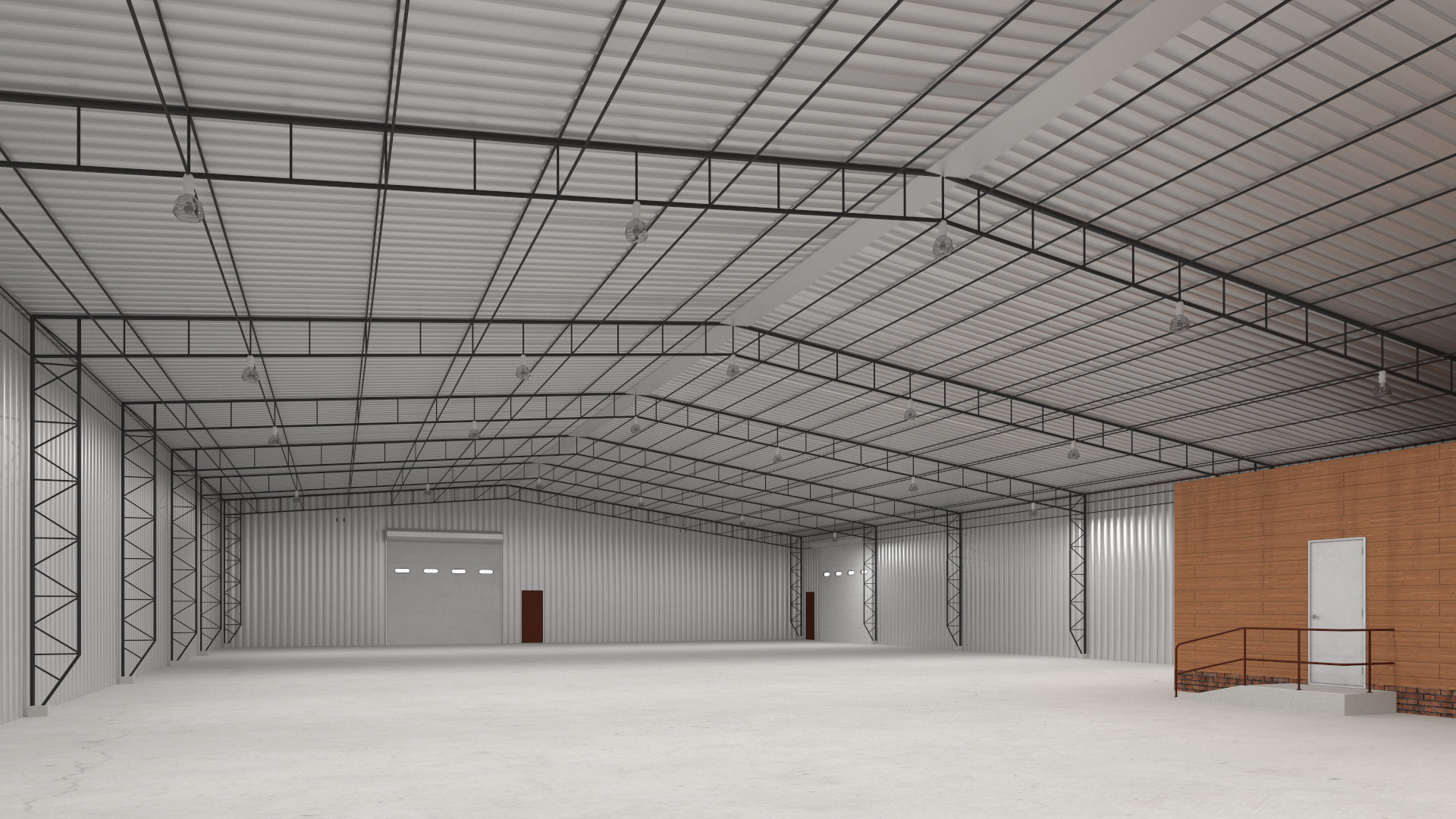 Industrial Warehouse Exterior 3D model