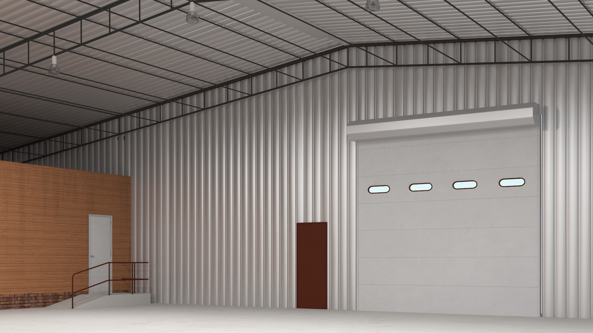 Industrial Warehouse Exterior 3D model