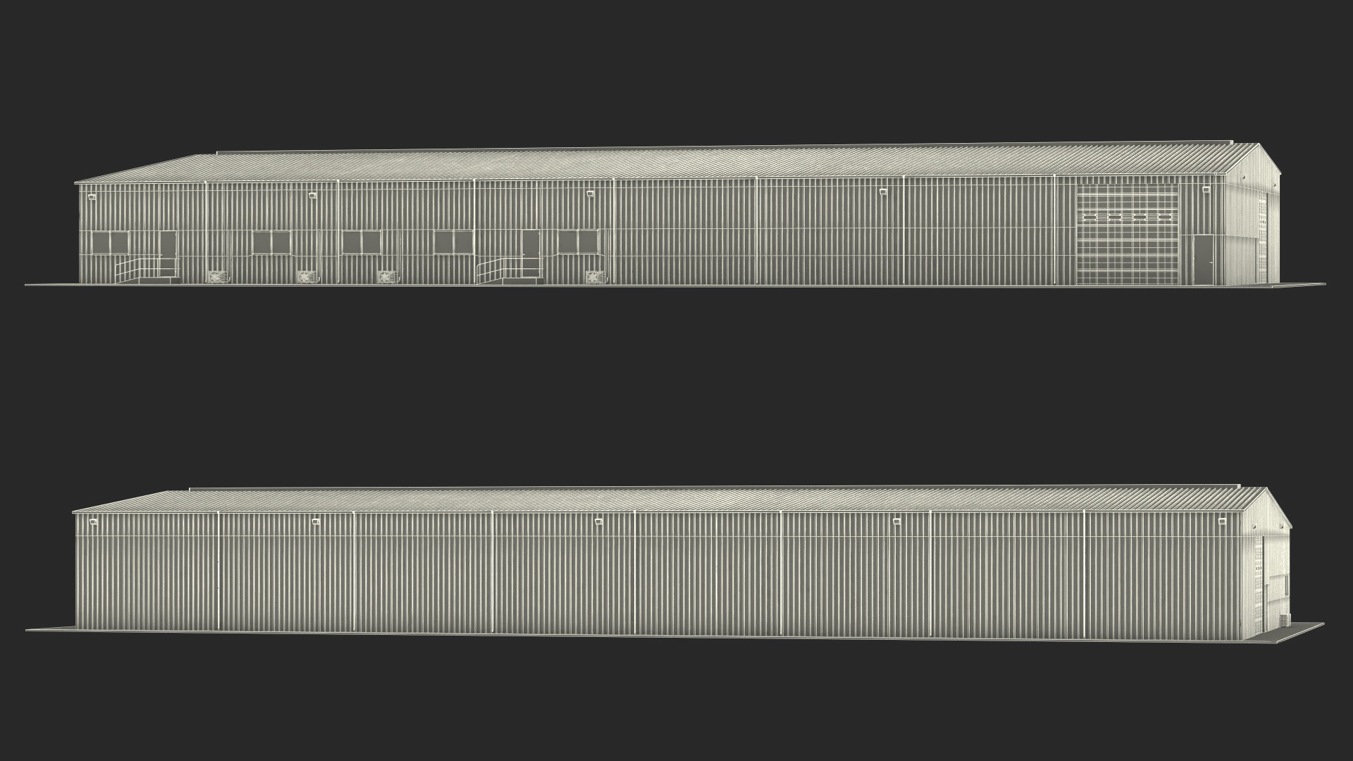 Industrial Warehouse Exterior 3D model