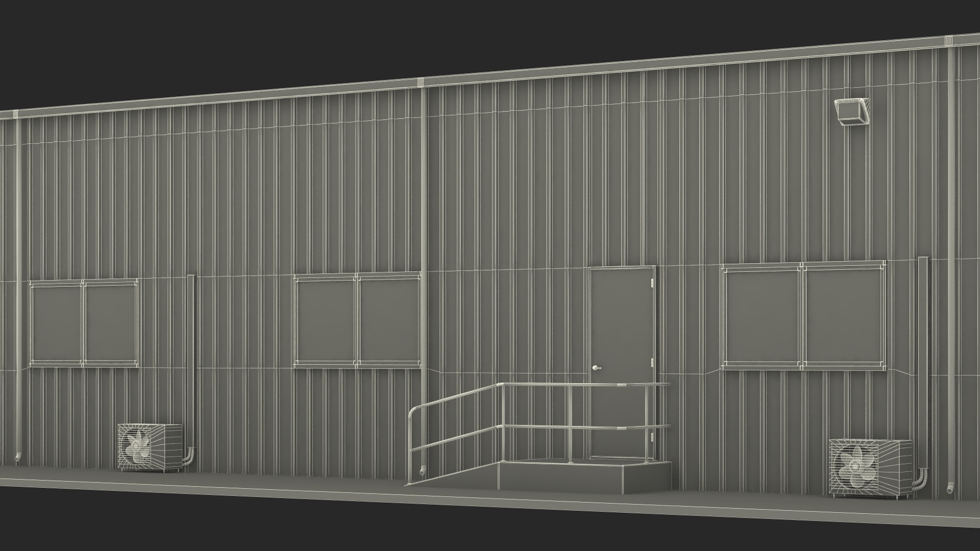 Industrial Warehouse Exterior 3D model