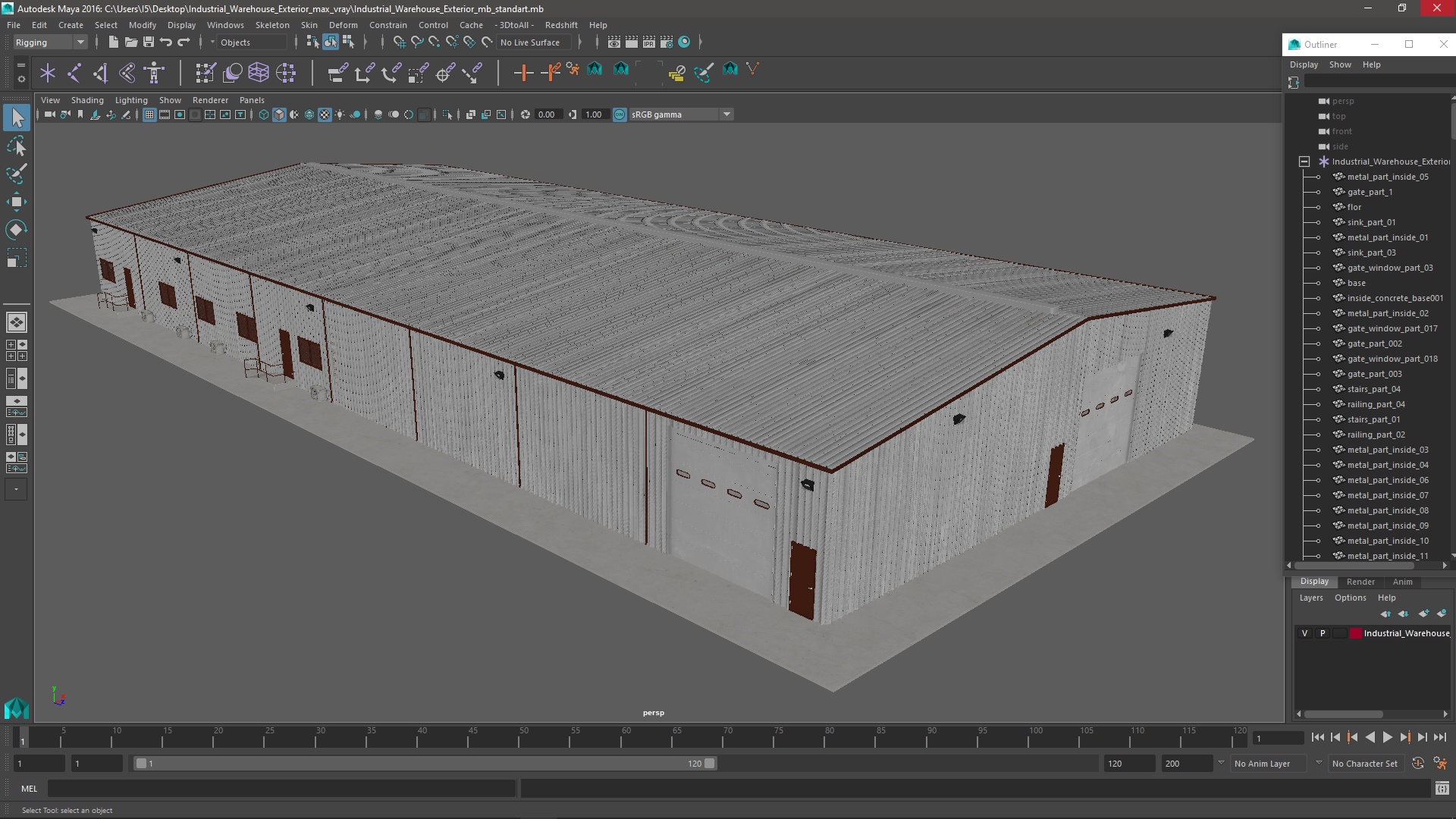 Industrial Warehouse Exterior 3D model