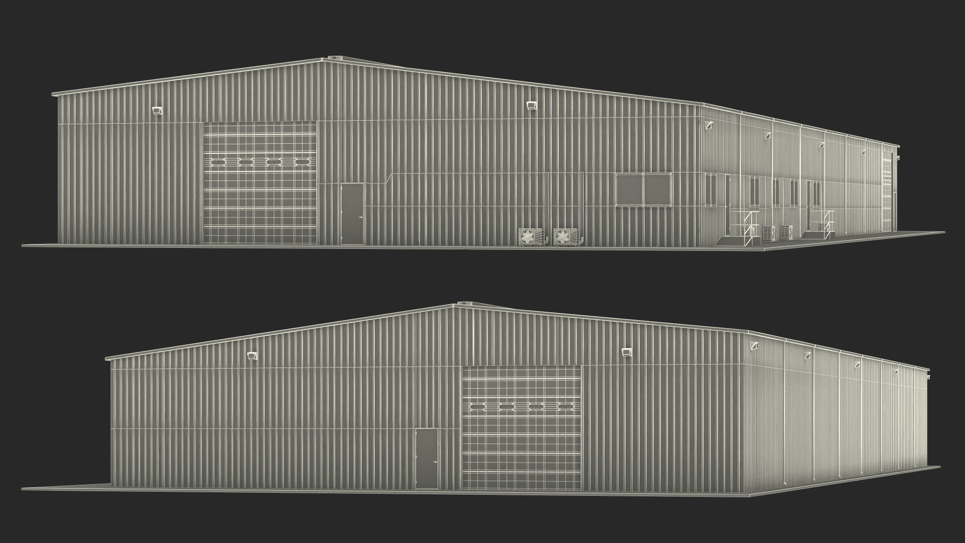 Industrial Warehouse Exterior 3D model
