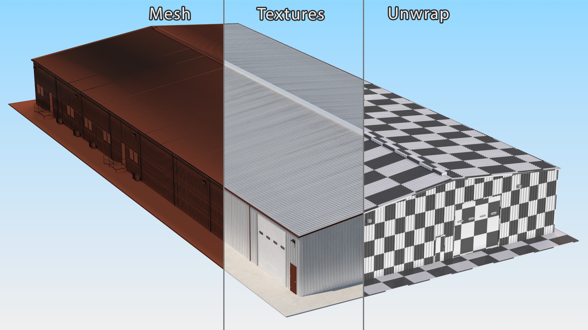 Industrial Warehouse Exterior 3D model