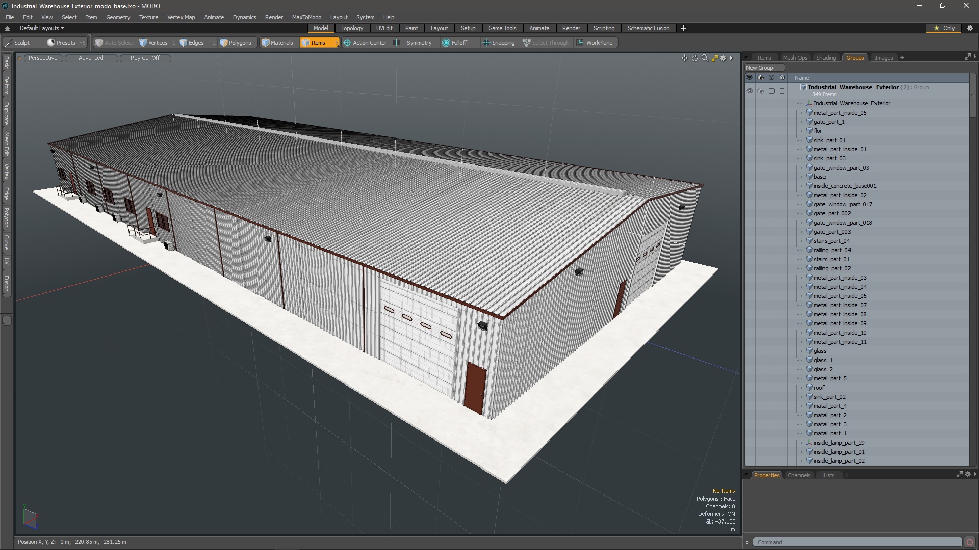 Industrial Warehouse Exterior 3D model