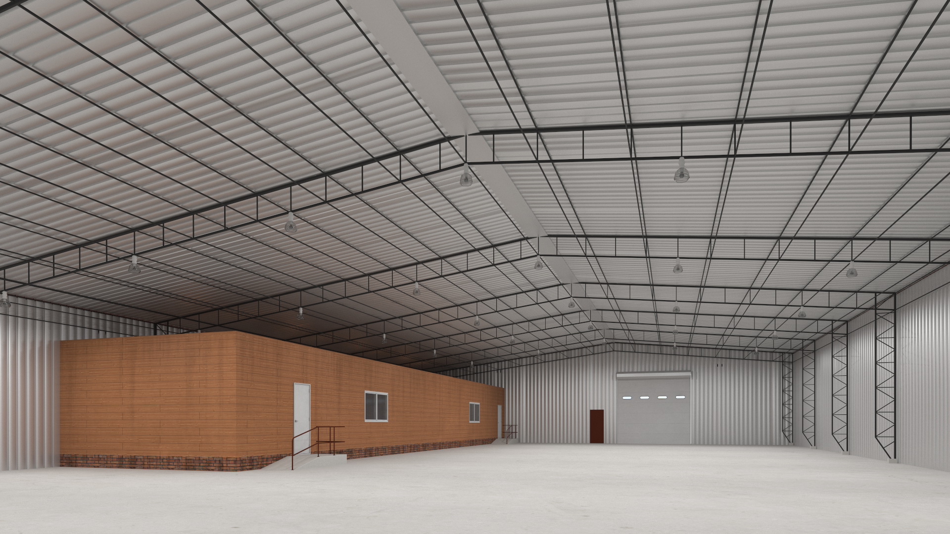 Industrial Warehouse Exterior 3D model