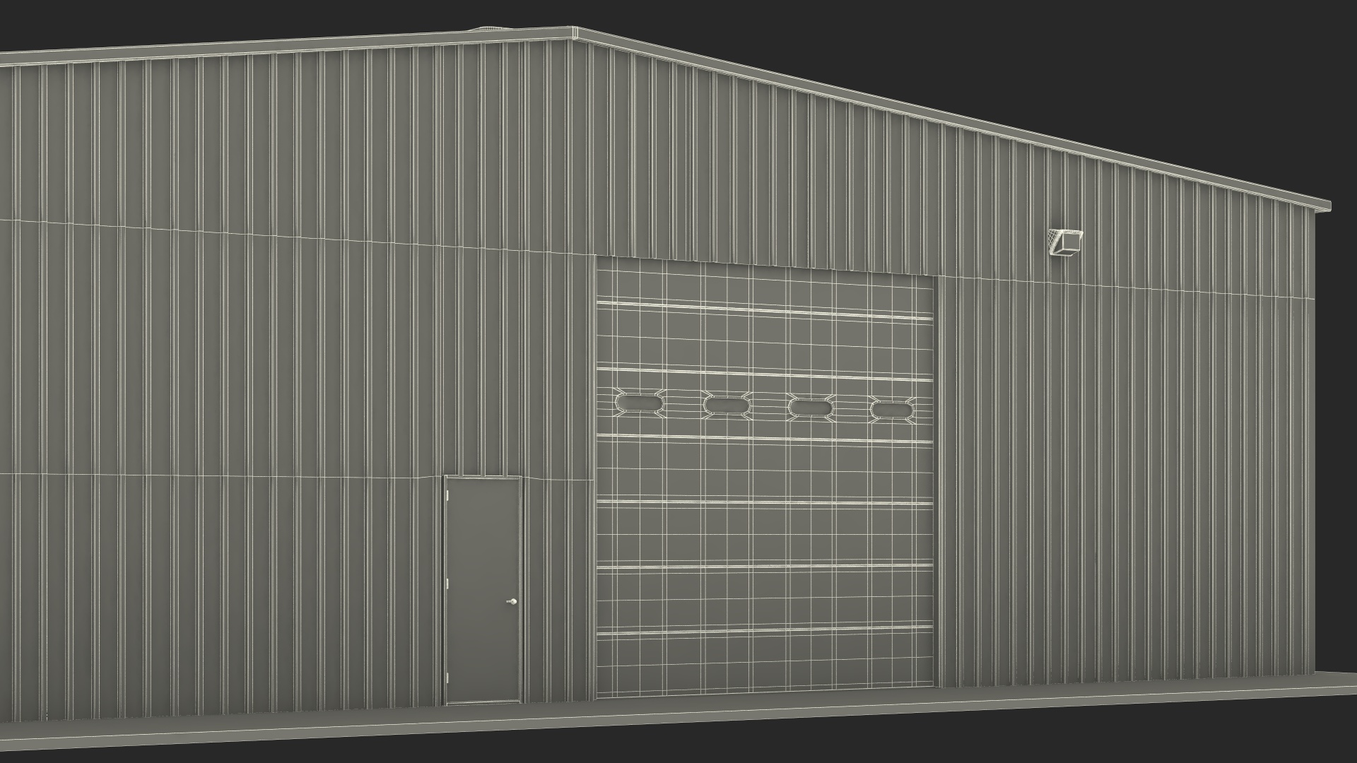 Industrial Warehouse Exterior 3D model