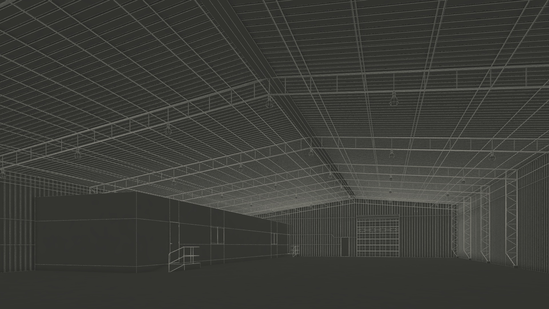 Industrial Warehouse Exterior 3D model