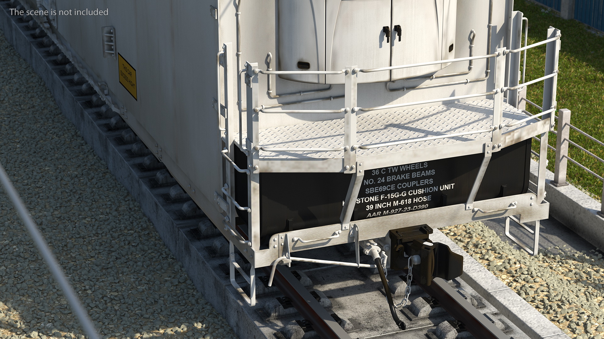 Diesel Electric Locomotive with Railroad Refrigerator Car 3D