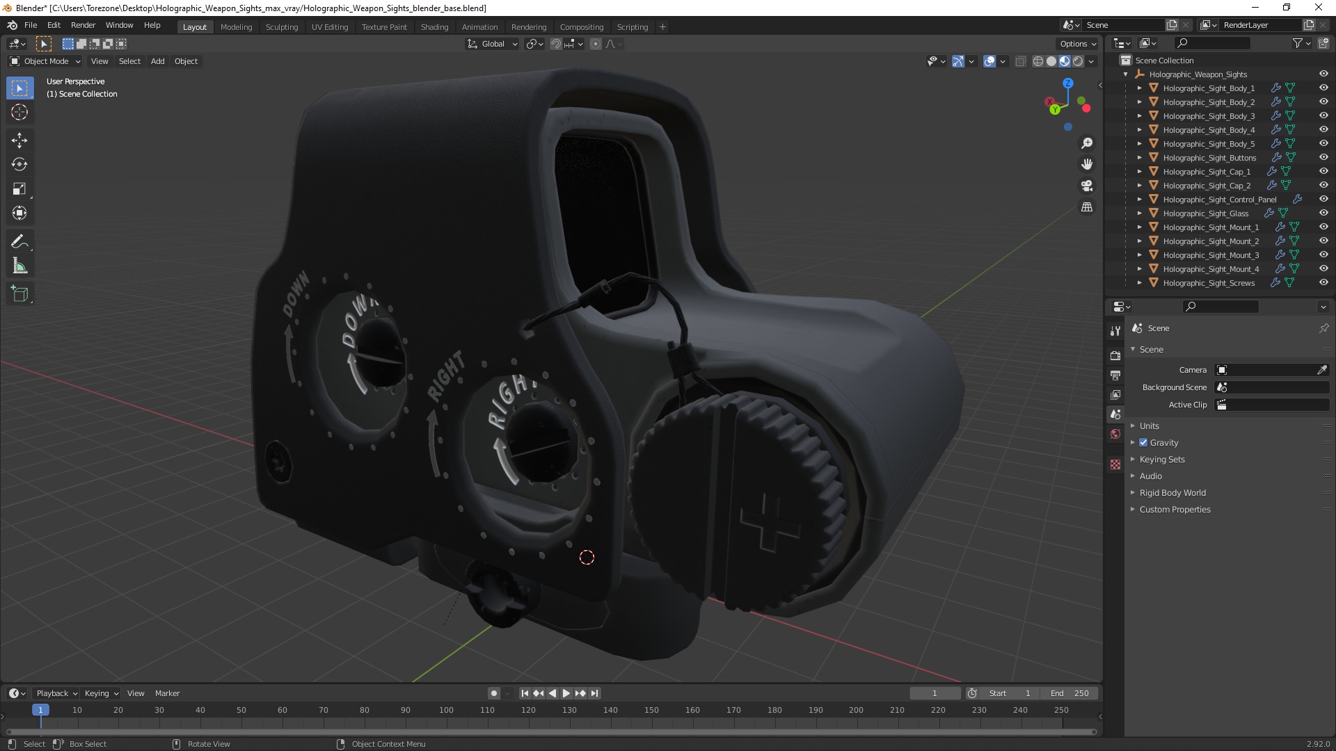 3D model Holographic Weapon Sights