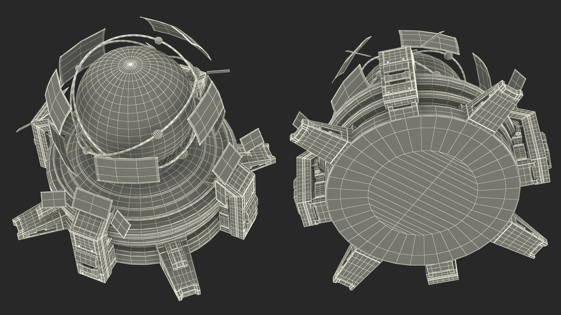3D Futuristic Hologram Control Panel model