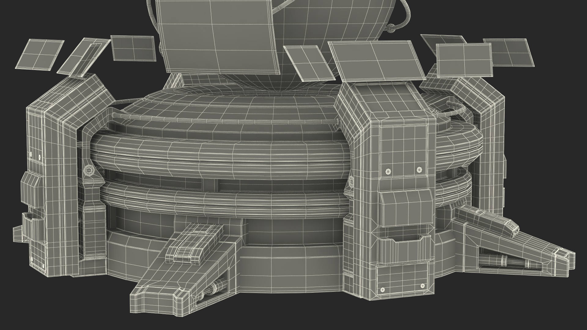 3D Futuristic Hologram Control Panel model