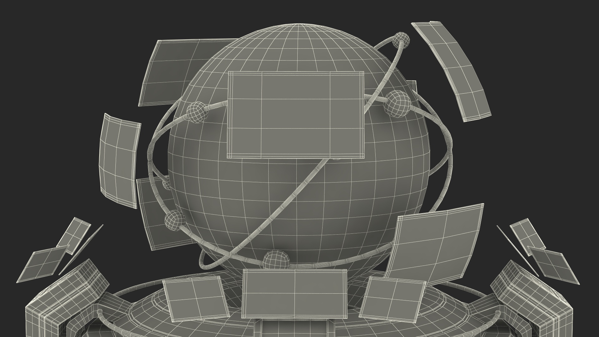 3D Futuristic Hologram Control Panel model