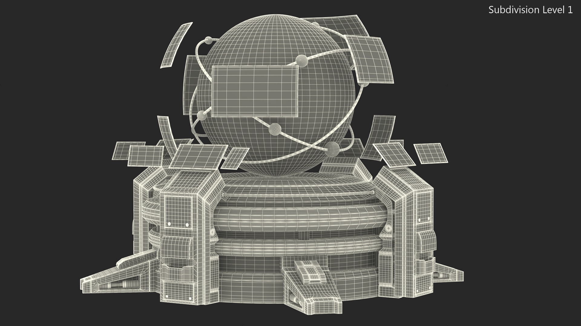 3D Futuristic Hologram Control Panel model