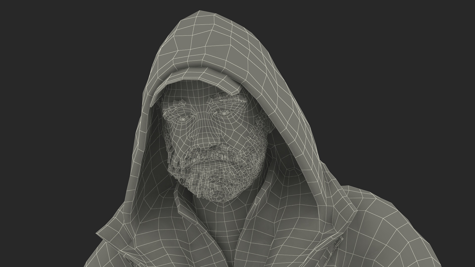 Homeless Man with a Sign and a Cup of Change 3D model