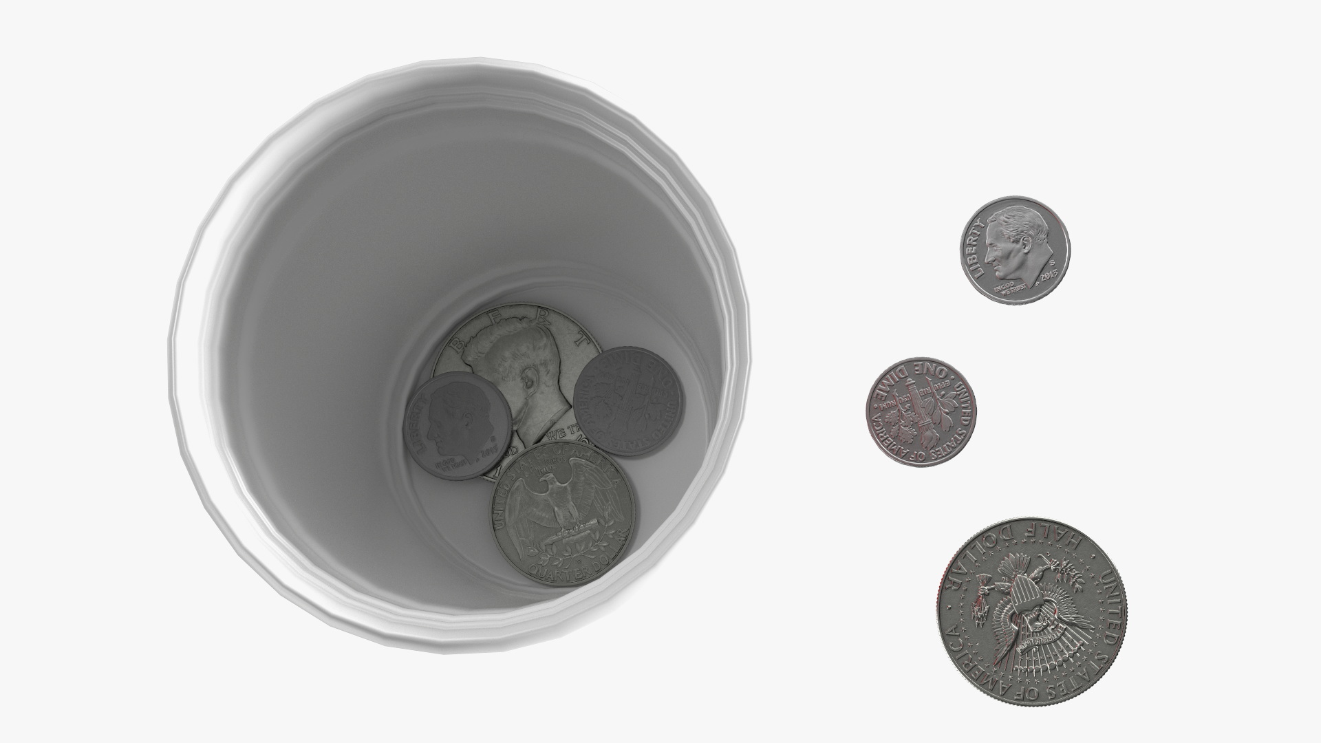 Homeless Man with a Sign and a Cup of Change 3D model