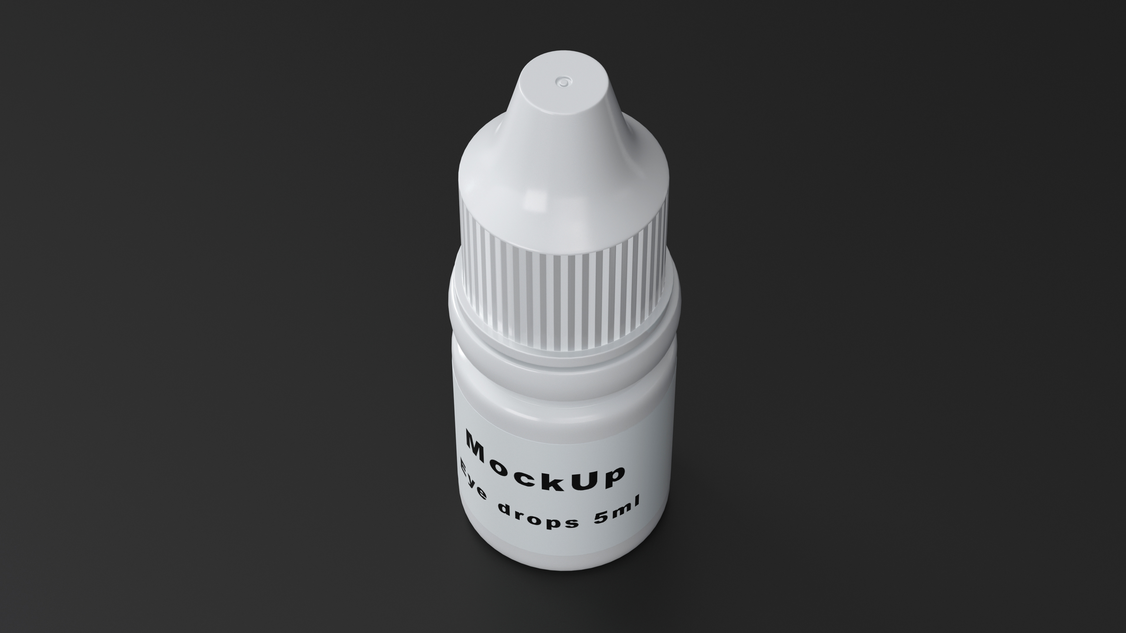 3D Medical Drops Bottle 5ml Mockup