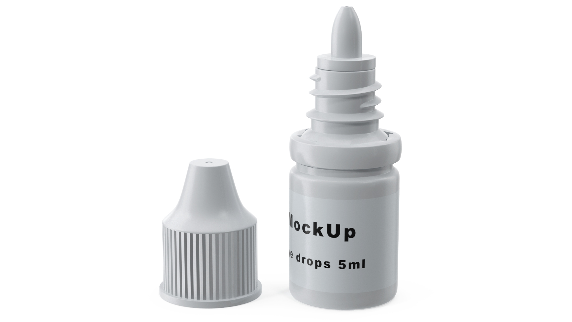 3D Medical Drops Bottle 5ml Mockup