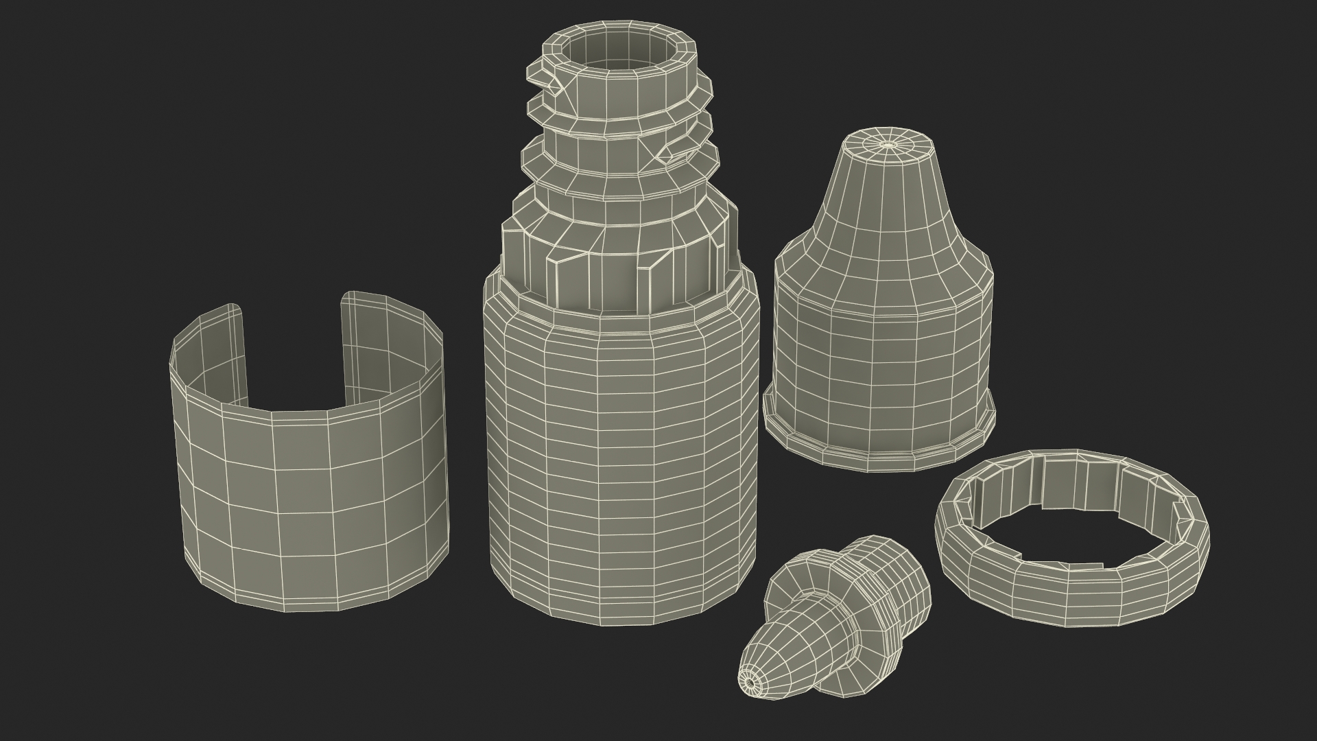 3D Medical Drops Bottle 5ml Mockup