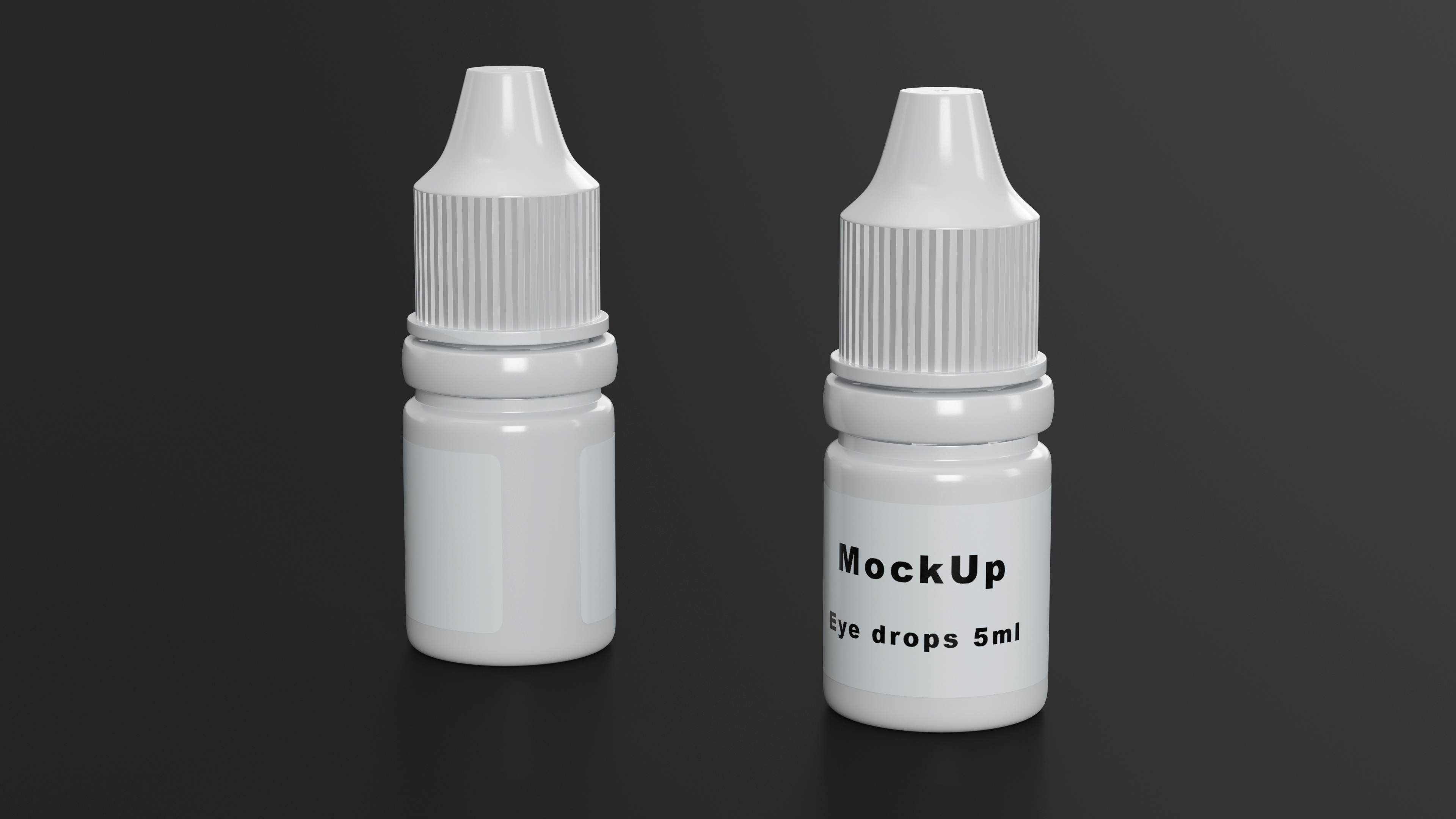 3D Medical Drops Bottle 5ml Mockup