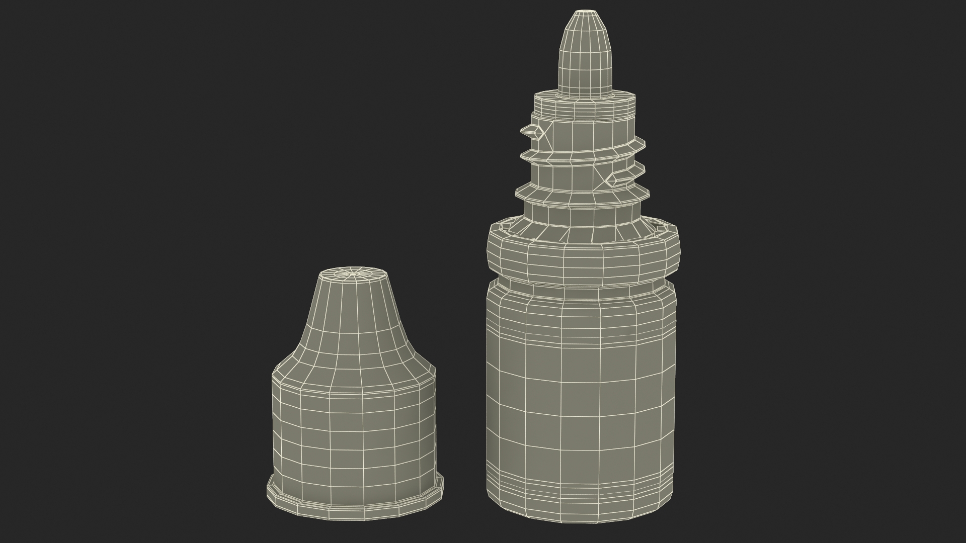 3D Medical Drops Bottle 5ml Mockup