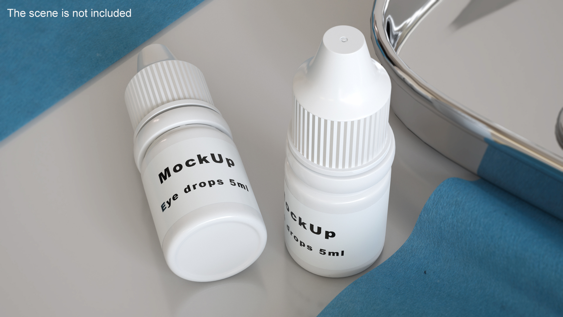 3D Medical Drops Bottle 5ml Mockup