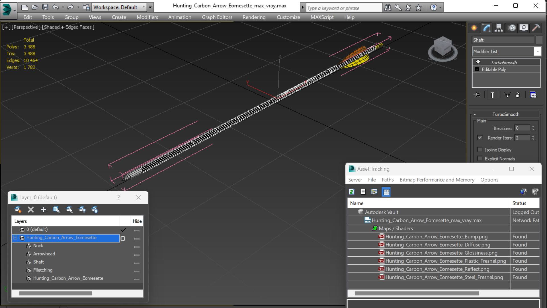3D model Hunting Carbon Arrow Eomesette