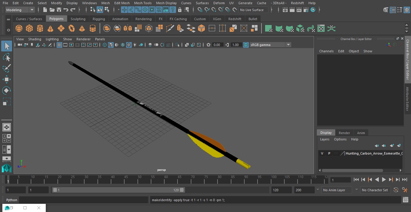 3D model Hunting Carbon Arrow Eomesette