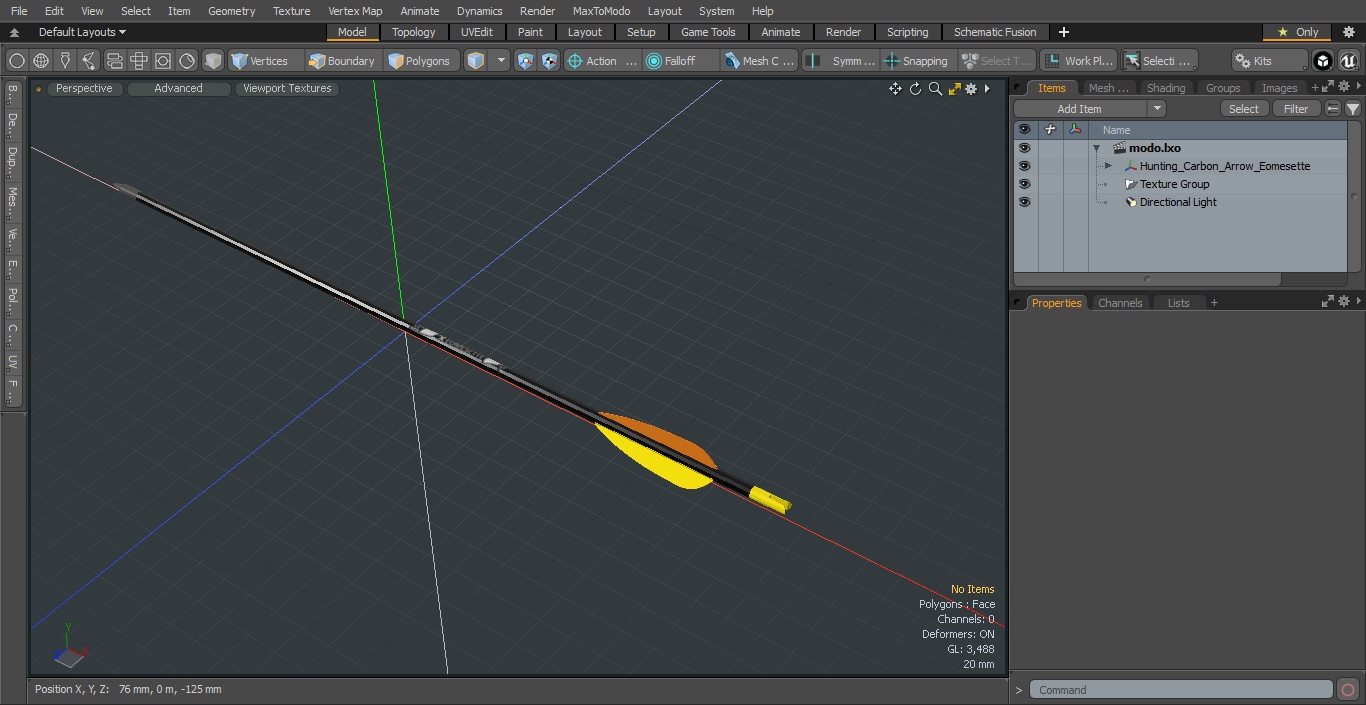 3D model Hunting Carbon Arrow Eomesette