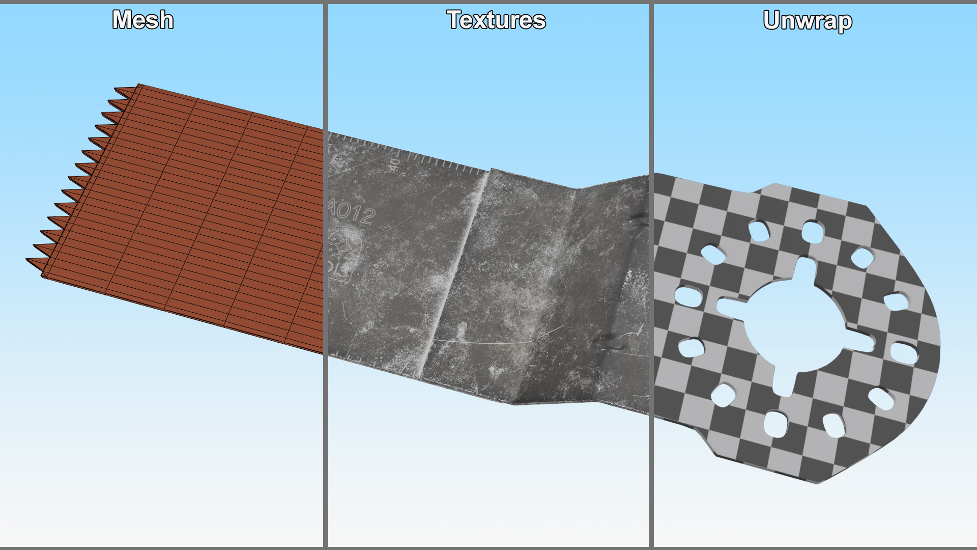 3D Oscillating Saw Blade Used
