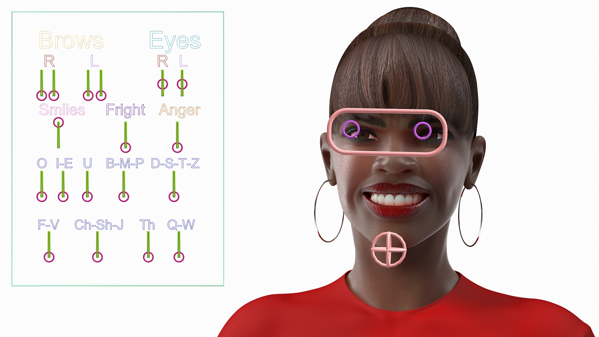 3D Dark Skin City Style Woman Rigged model
