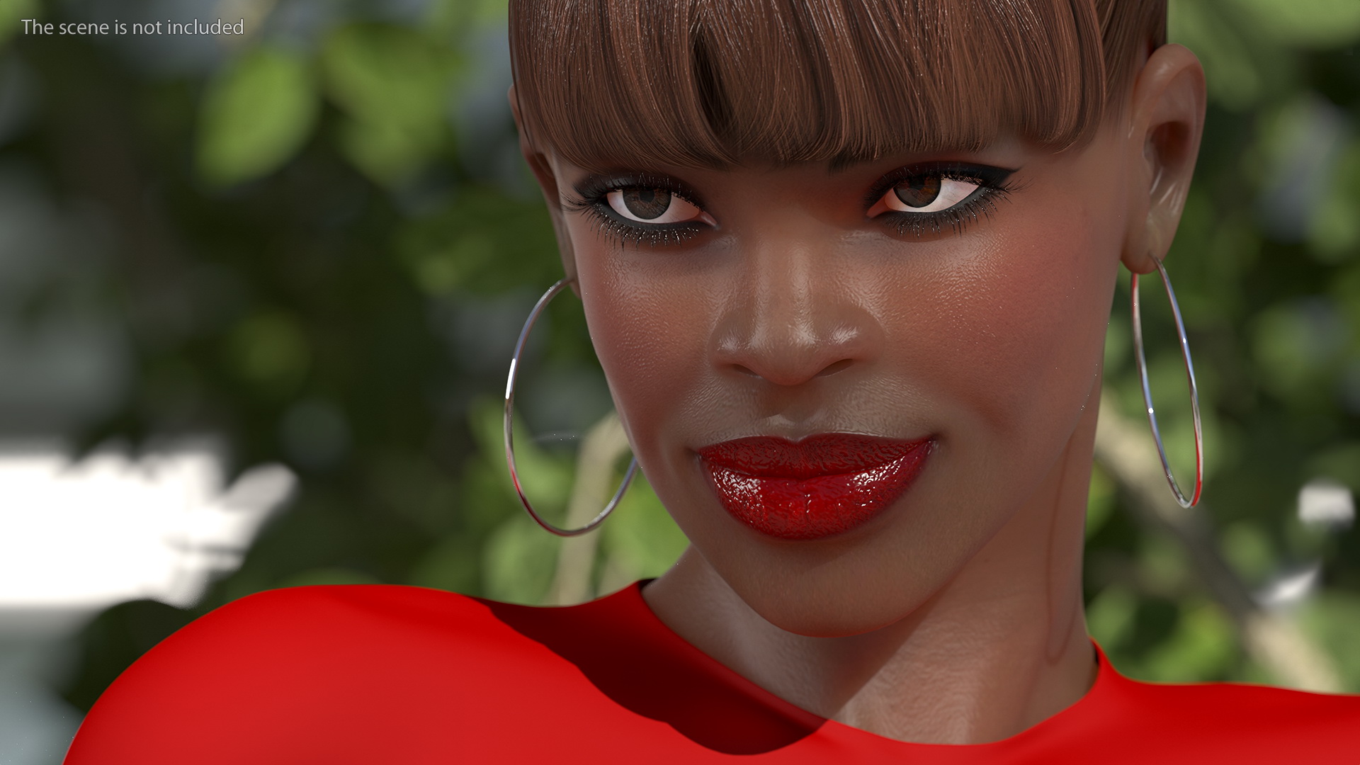 3D Dark Skin City Style Woman Rigged model