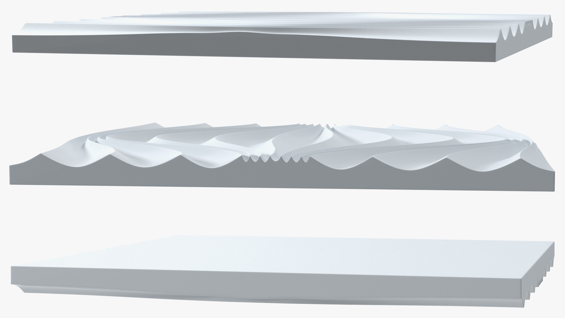 3D model 3D Wall Panel Circular Wave Ceramic