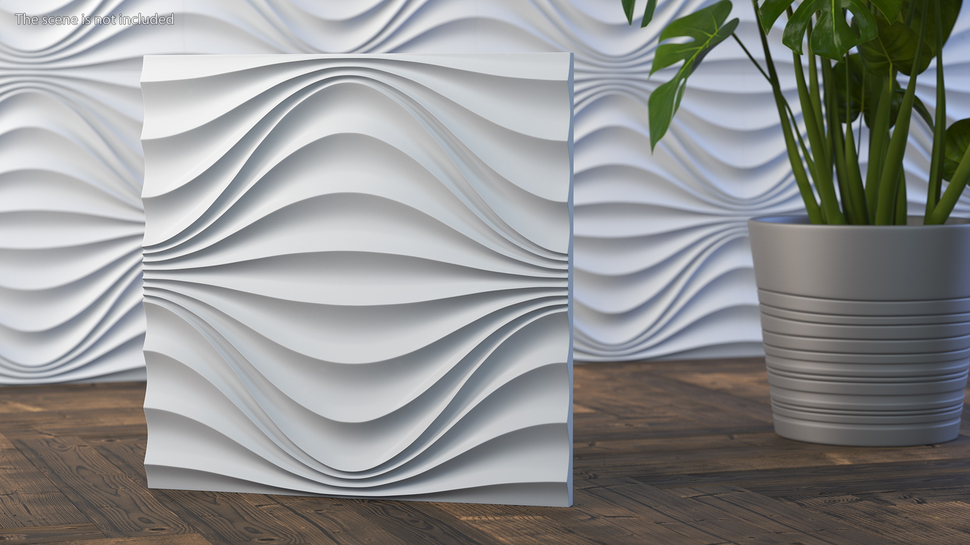 3D model 3D Wall Panel Circular Wave Ceramic