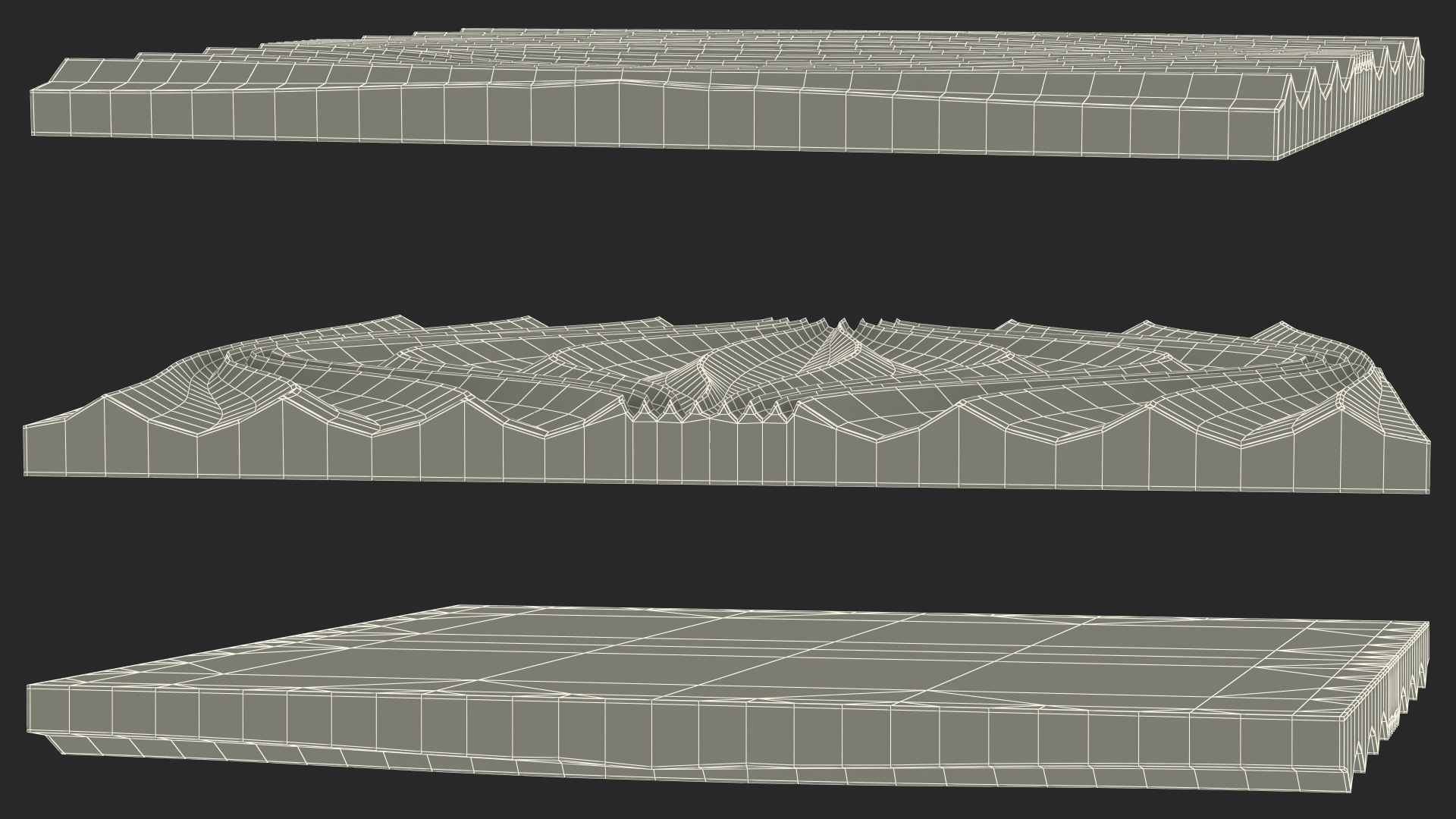 3D model 3D Wall Panel Circular Wave Ceramic