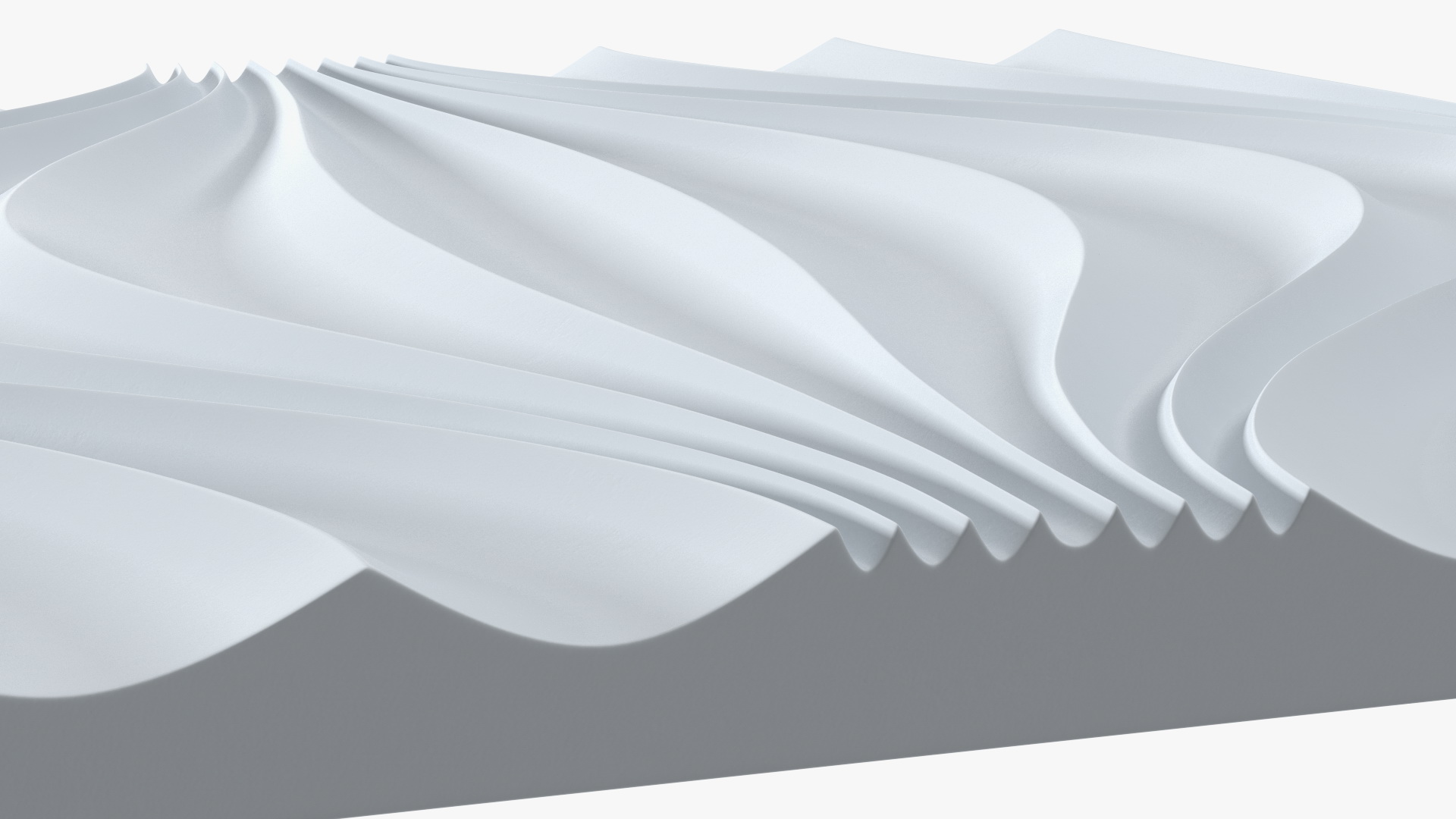 3D model 3D Wall Panel Circular Wave Ceramic