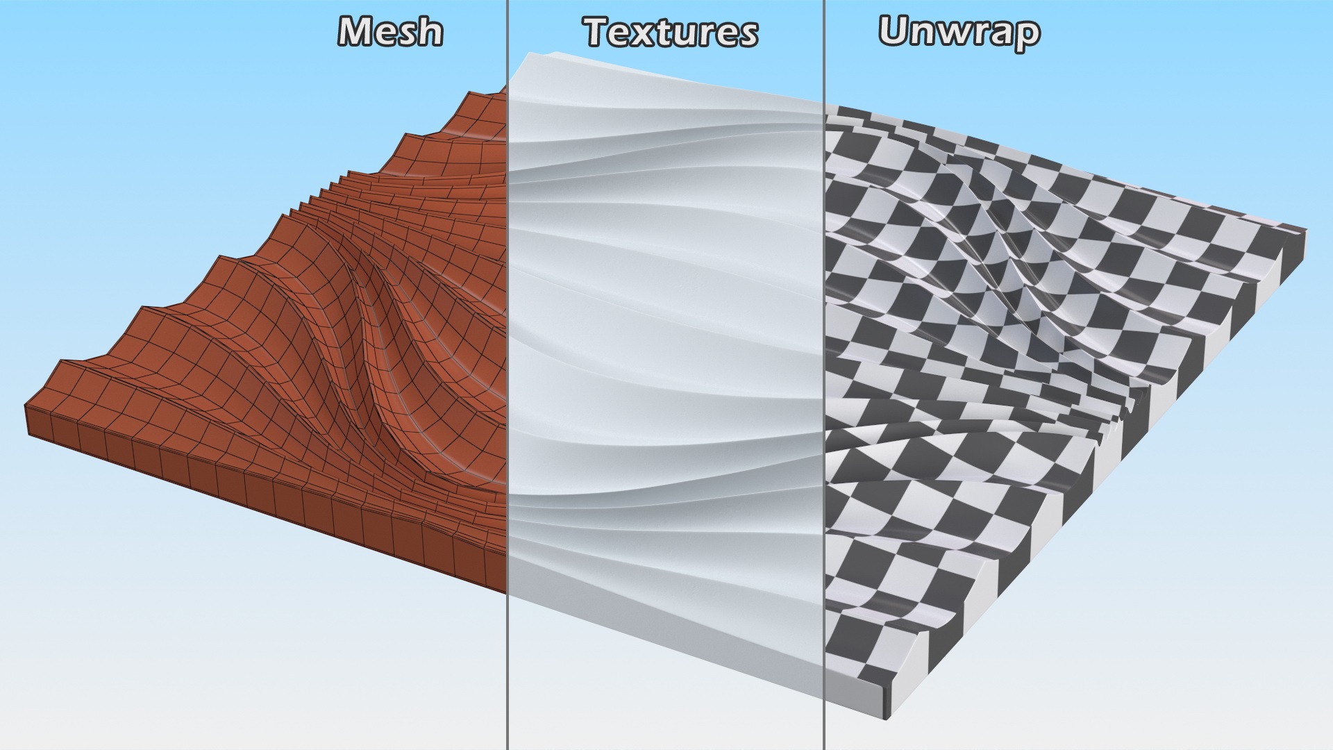 3D model 3D Wall Panel Circular Wave Ceramic