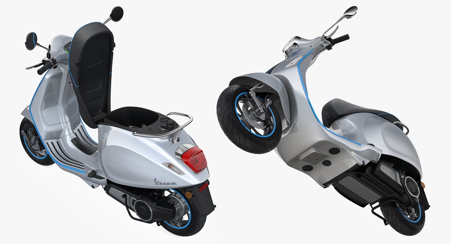 3D model Vespa Elettrica 2019 Scooter Rigged