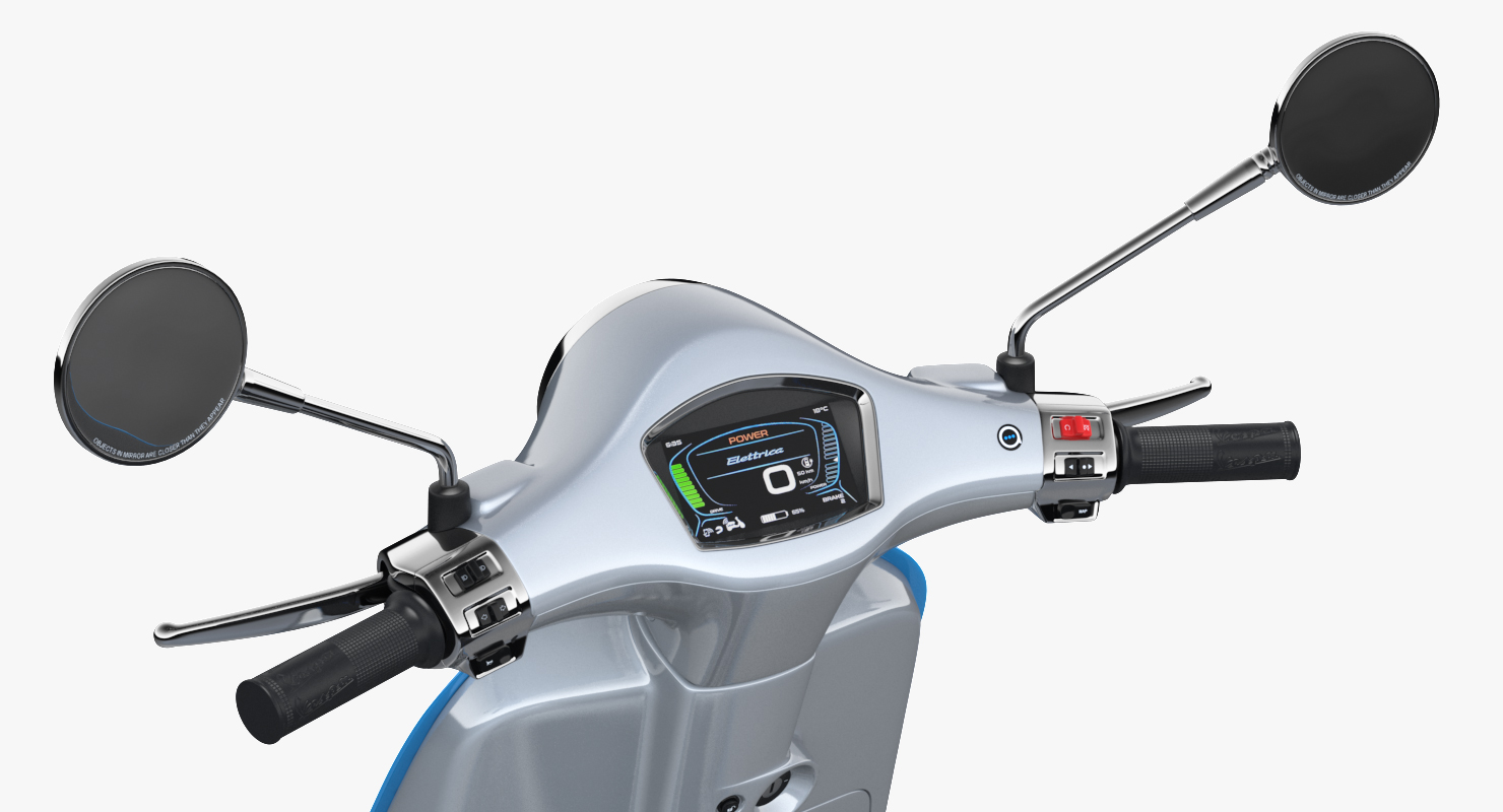 3D model Vespa Elettrica 2019 Scooter Rigged