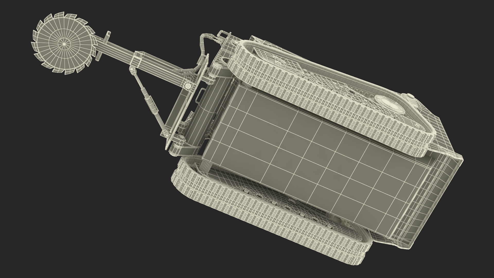 Compact Track Loader with Forestry Saw Attachment 3D model