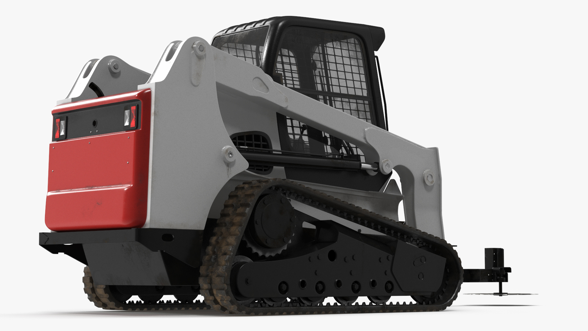 Compact Track Loader with Forestry Saw Attachment 3D model