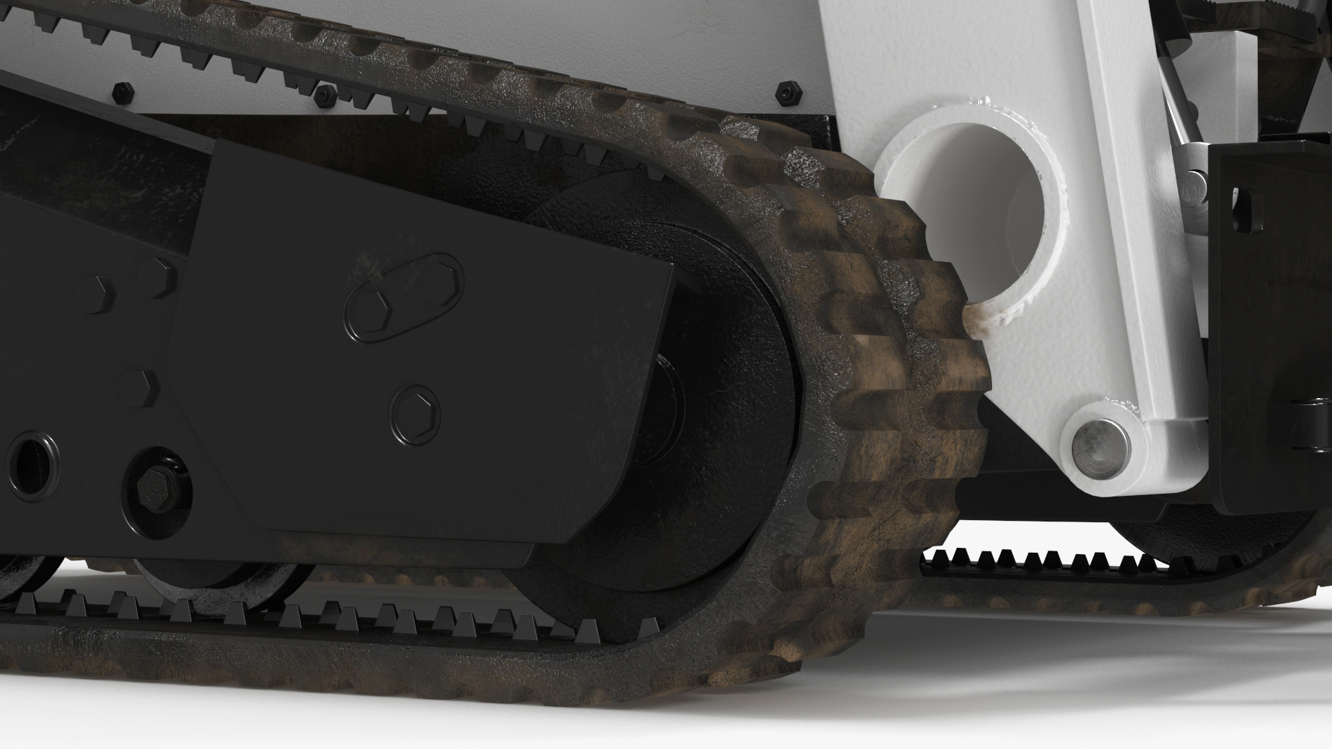 Compact Track Loader with Forestry Saw Attachment 3D model