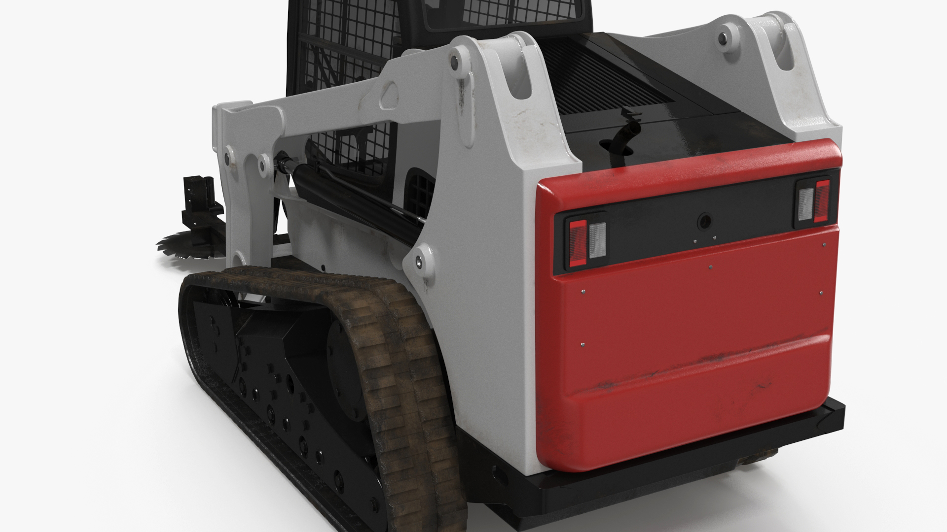 Compact Track Loader with Forestry Saw Attachment 3D model