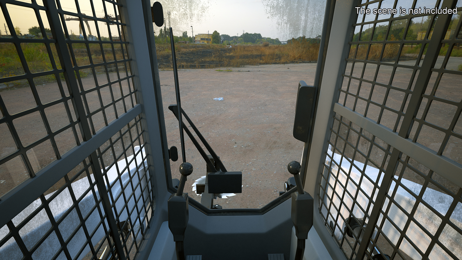 Compact Track Loader with Forestry Saw Attachment 3D model