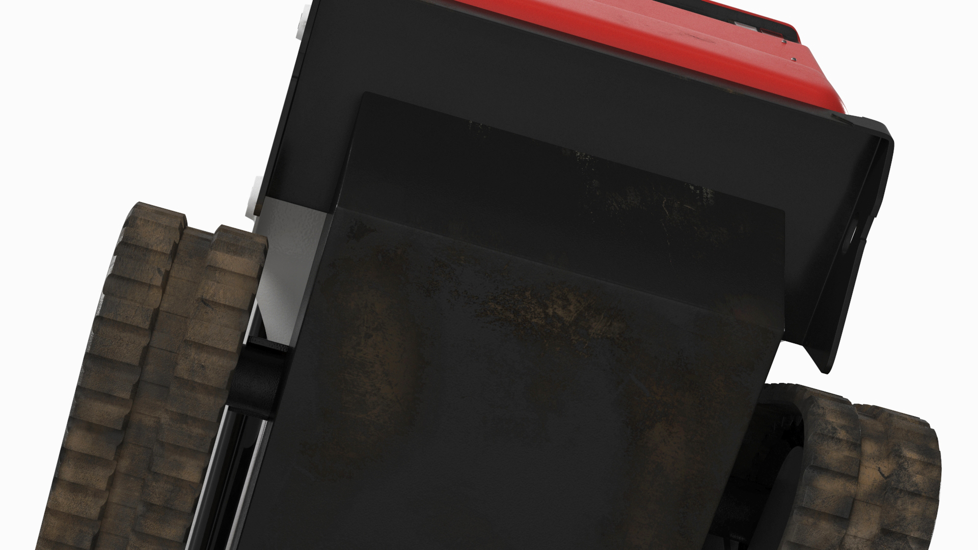 Compact Track Loader with Forestry Saw Attachment 3D model