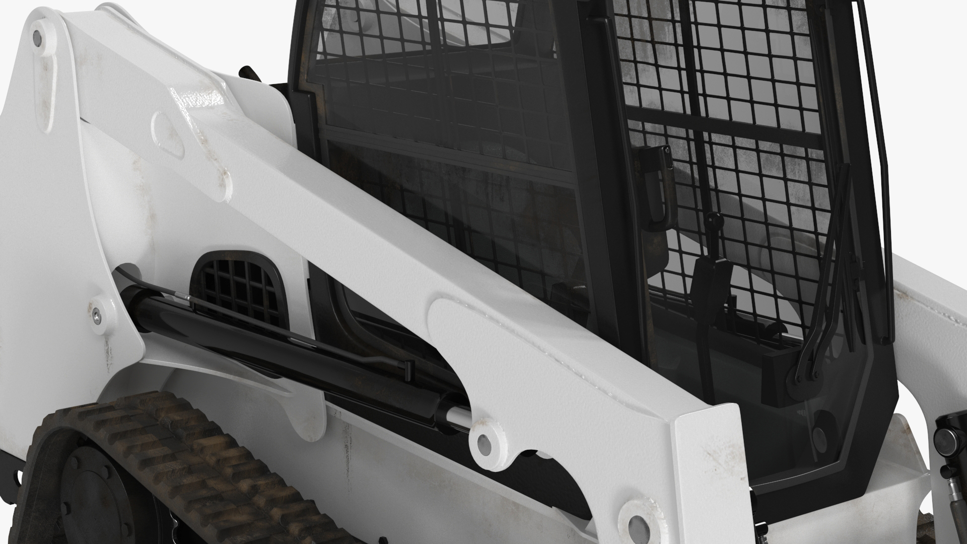 Compact Track Loader with Forestry Saw Attachment 3D model